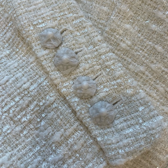 2022 spring Self-Portrait Cream Boucle Mini Dress - Picture 10 of 14